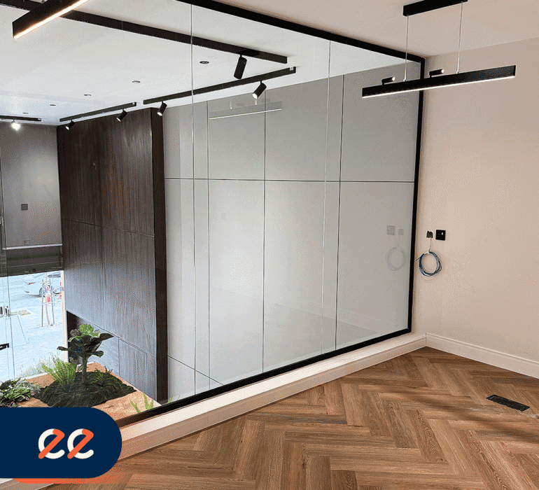 تصوير ديكور داخلي حديث يعكس مشاريع ايلفينز للتصميم الداخلي وجودة التنفيذ في المشاريع السكنية والتجارية.